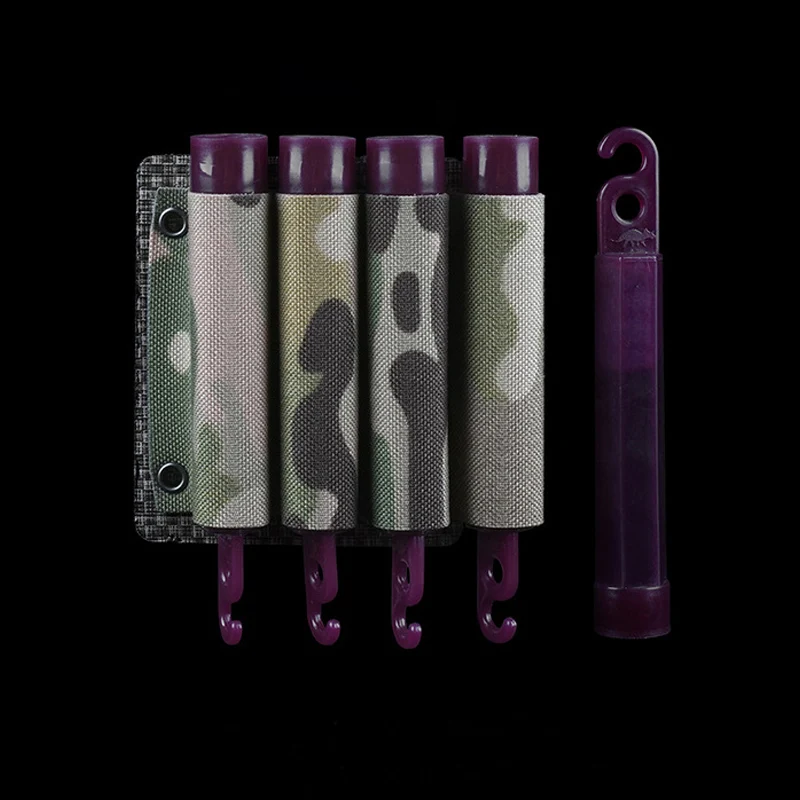 Bolsa táctica de palo de luz Molle, bolsa de transporte de palo brillante, Panel portátil, paquete de 4 palos luminosos, bolsa de tienda para caza al aire libre - imagen 3