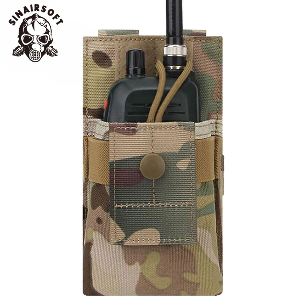 SINAIRSOFT-bolsa táctica Molle para Radio, funda para Walkie Talkie, nailon 1000D, para caza al aire libre, Camping, soporte para interfono portátil - imagen 3