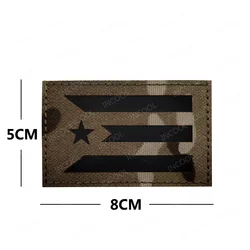 Parche PVC bandera Cuba reflectante IR apliques rayas hombros
