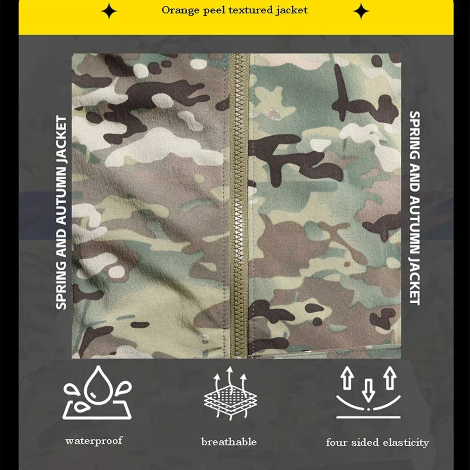 Chaqueta de combate Ranger para exteriores, chaqueta táctica LT de cáscara naranja, primavera y otoño, elasticidad de cuatro lados, ropa de caza para senderismo al aire libre - imagen 5