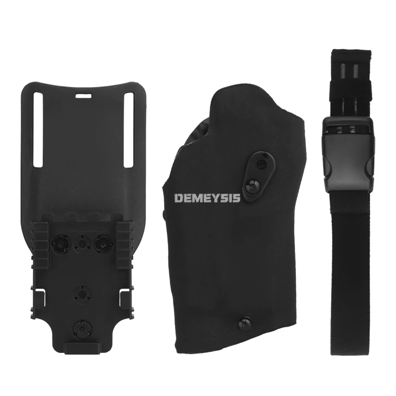 Funda de pistola P320 Compatible con linterna X300, sistema de bloqueo automático, cinturón táctico de caza, funda para muslo con correa para pierna - imagen 2