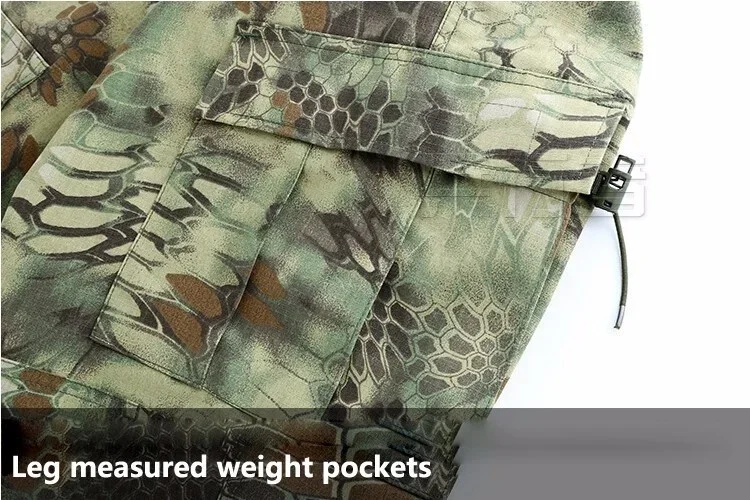 Uniforme táctico de camuflaje para hombre, conjunto de camisa y pantalones de combate BDU Airsoft, entrenamiento de Paintball al aire libre, ropa de caza, traje Ghillie - imagen 3