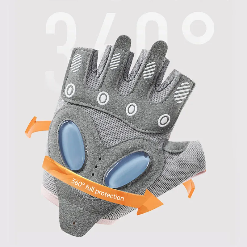 pesas entrenamiento y ejercicio gimnasio ejercicio guantes gym mujer pesas para hGuantes deportivos de medio dedo para hombre y mujer, manoplas antideslizantes para levantamiento de pesas y entrenamiento en el gimnasio - imagen 5