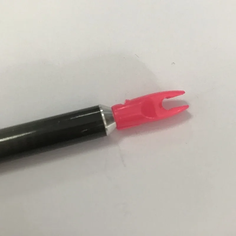 12 Uds Linkboy tiro con arco flecha de aluminio Nock Pin eje ID4.2/3,2/6,2mm Nock ID 3,2mm juego compuesto arco recurvo flecha caza - imagen 5