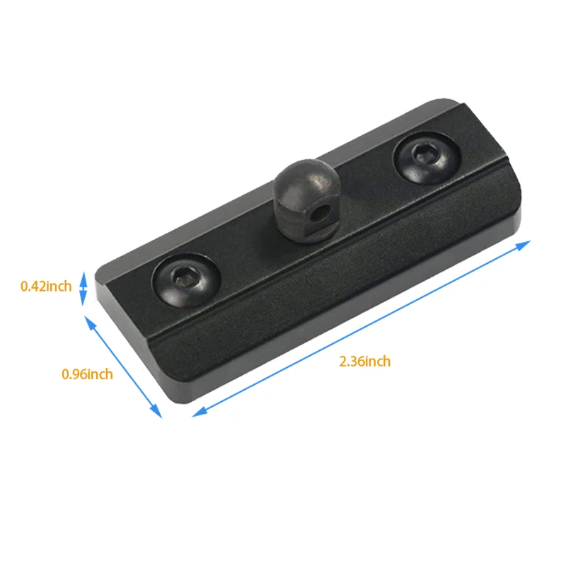 El soporte de aluminio del perno prisionero del adaptador MLOK incluye 4 tuercas en T, 4 tornillos y 1 llave compatible con Harris para la caza - imagen 3