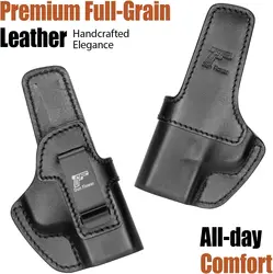 Funda cuero IWB Springfield Hellcat OSP, mano derecha portación oculta