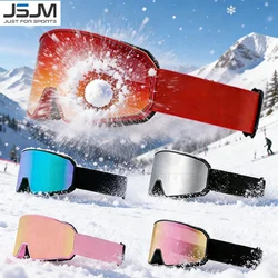JSJM nuevo profesional HD doble capa antiniebla gafas de esquí para adultos moto de nieve UV400 gafas para deportes al aire libre nieve Snowboard gafas