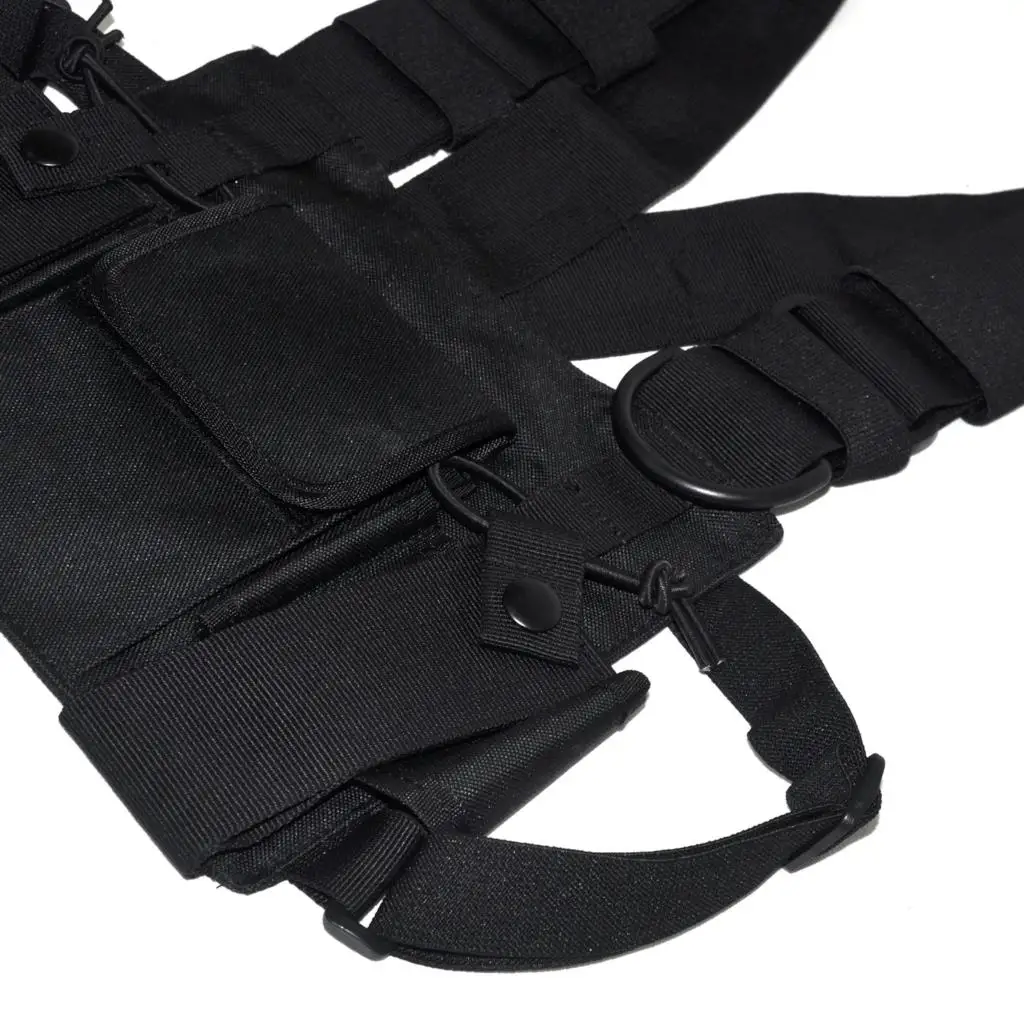 Arnés de pecho táctico para radio bidireccional con bolsa frontal - imagen 2