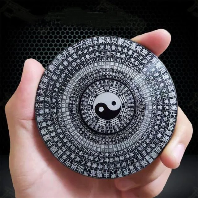 Titanium Black Tech Toys Tide Play Gyro Taiji ocho diagramas brújula fuera de impresión descompresión de dedos de Metal - imagen 4