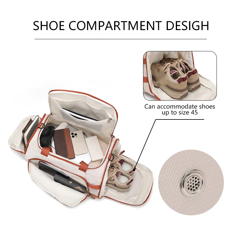 Bolso de mano deportivo con compartimentos para zapatos, mochila de gran capacidad para viajes al aire libre, viajes de corta distancia, senderismo, escalada, mochila de día - imagen 3