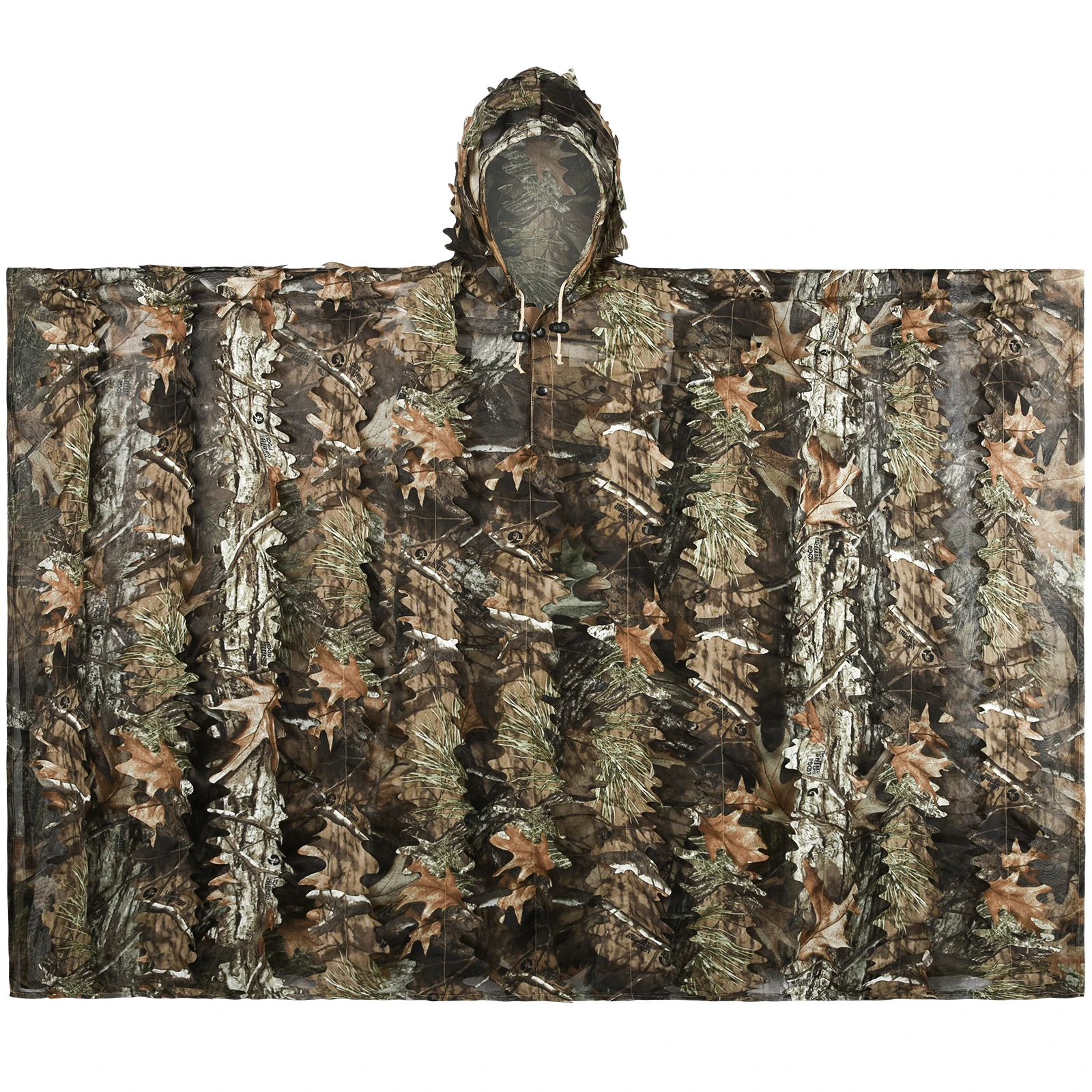 Venta caliente otoño Hojas de arce camuflaje biónico capa de caza delgada suave transpirable caza Ghillie traje ropa de protección solar - imagen 2