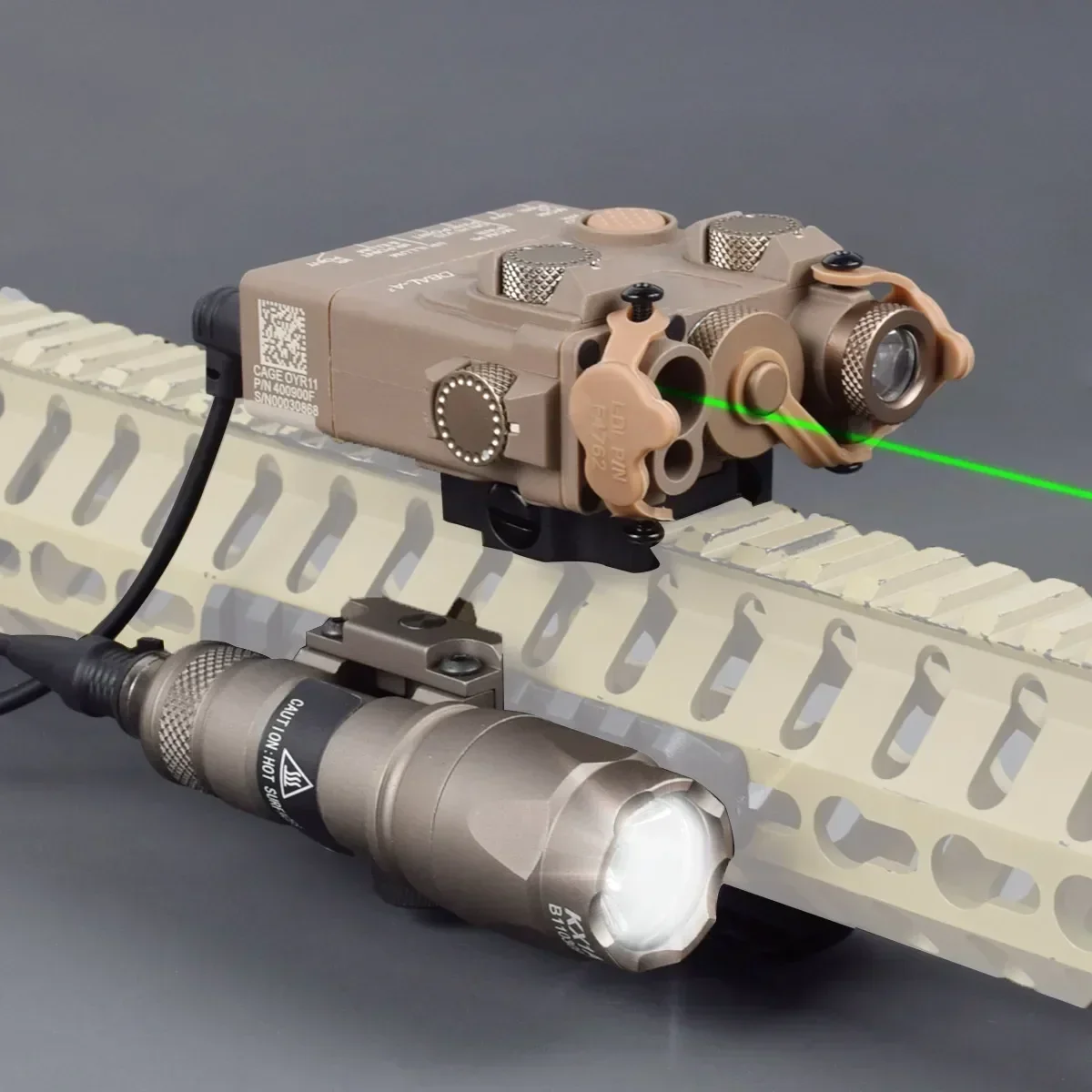 DBAL A2 táctico punto rojo láser Nylon IR luz LED linterna arma luz de caza DBAL-A2 PEQ MAWL accesorios AR15