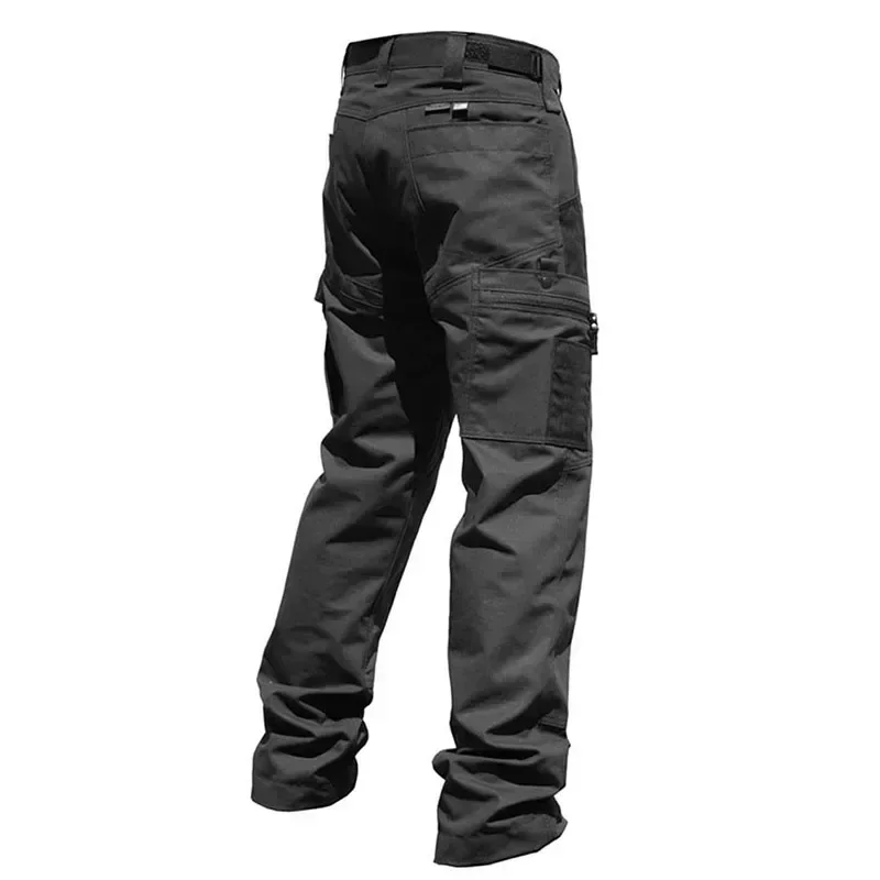 Pantalones Cargo con múltiples bolsillos para hombre, ropa de trabajo táctica informal, prendas de vestir rectas, resistentes al desgaste, Otoño e Invierno - imagen 4