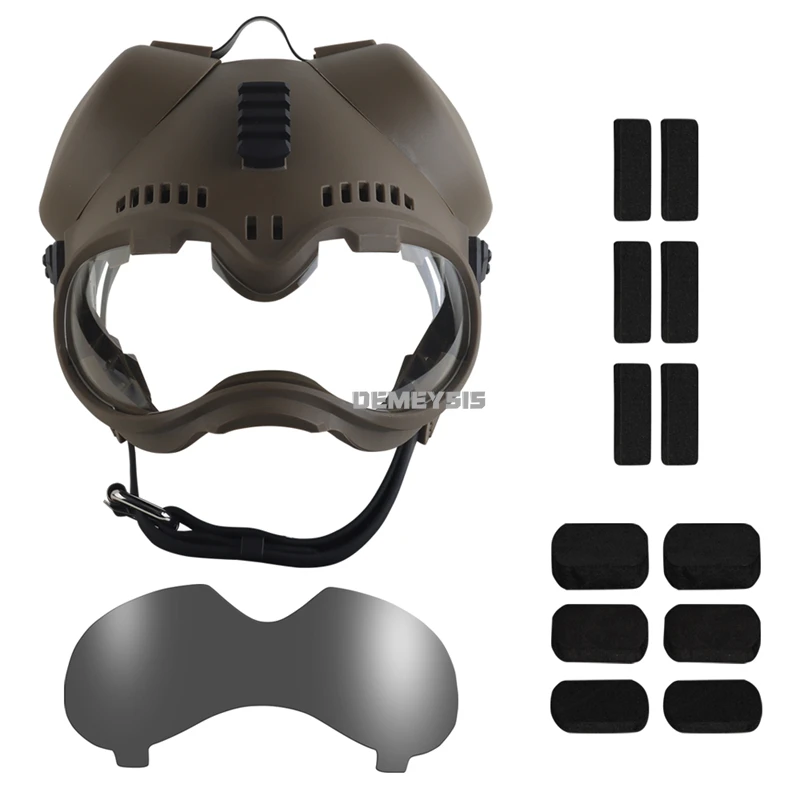 Casco táctico de entrenamiento para perros con riel de montaje, gafas Milita para caza, perros grandes, patrulla, casco protector para motocicleta y mascotas - imagen 3