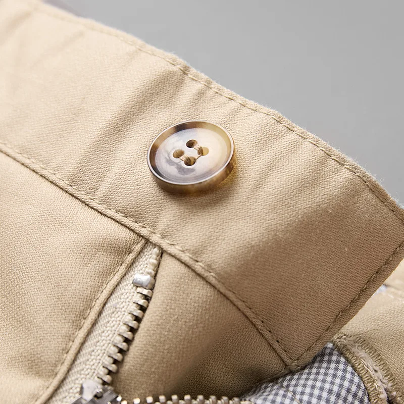 Pantalones largos de algodón para hombre, Pantalón recto y transpirable de alta calidad, a la moda, informal, para oficina y negocios, novedad - imagen 4