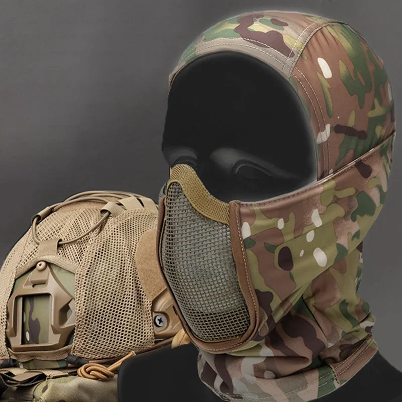 Máscara táctica Airsoft, casco protector para disparar, Paintballs, ciclismo, montar en bicicleta, senderismo, máscaras Cs ligeras - imagen 3