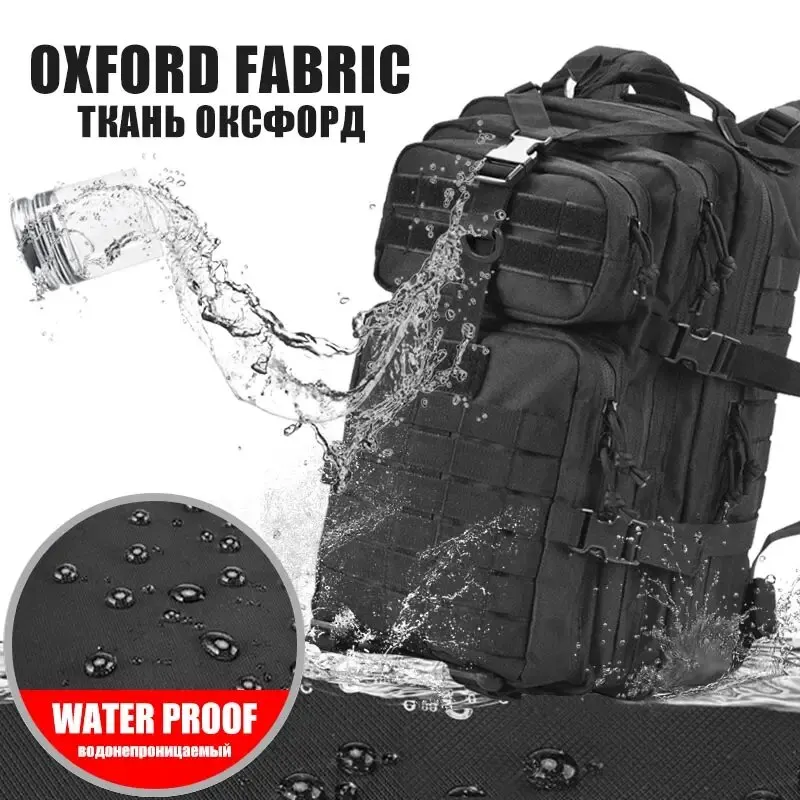 YU 50L mochila táctica de gran capacidad para hombres 3P Softback impermeable al aire libre mochila para insectos senderismo Camping fundas de caza - imagen 2