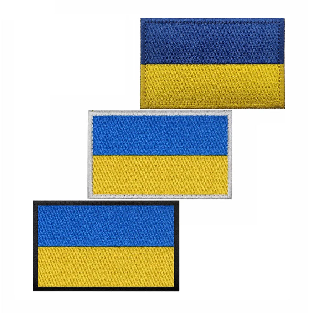 Parches bordados de Ucrania, emblema nacional de Ucrania, insignia con forma de escudo, bandera táctica Ukr para mochila, parches en ropa - imagen 2