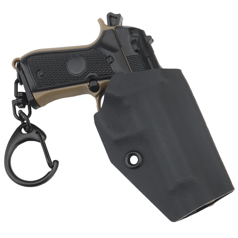 Llavero M92 con funda Kydex 1:4, modelo decorativo con forma de pistola reducida, regalo de cumpleaños, caza, novedad de 2022 - imagen 4