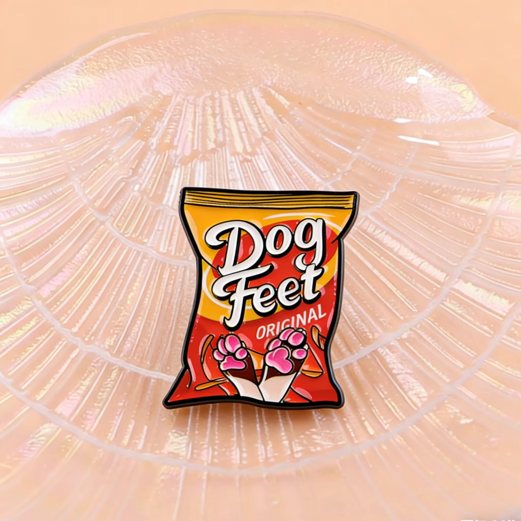 Pin esmalte patas de perro, insignia metálica para mochila