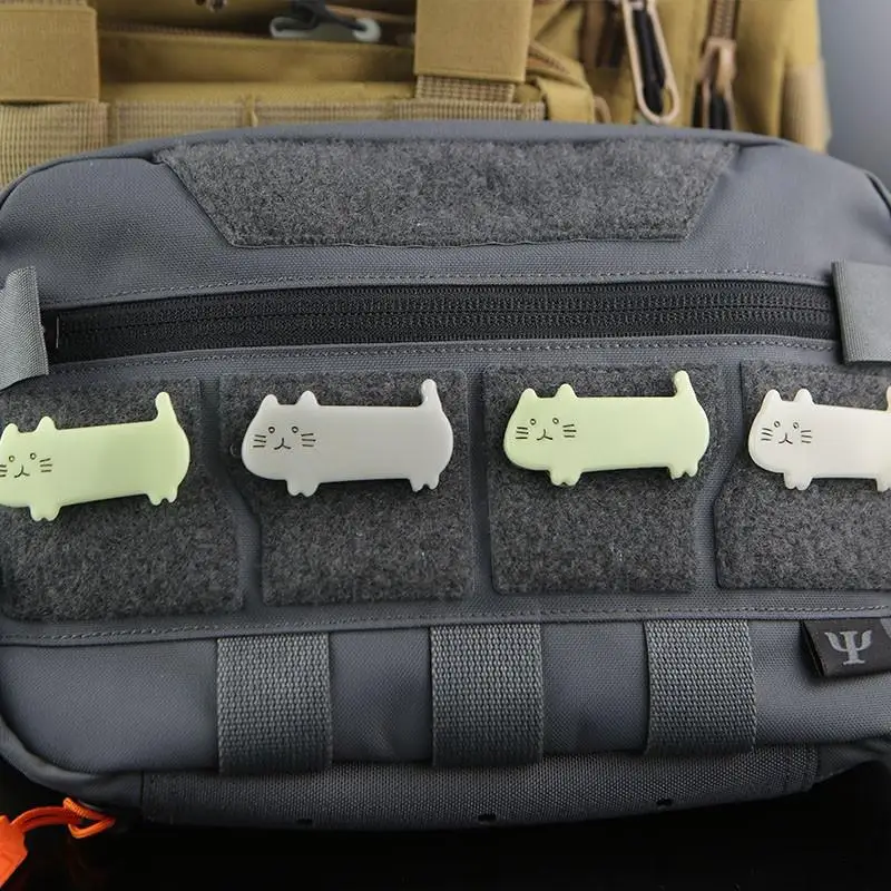 Lindo gatito gato luminoso Hookloop Morale Chapterl función paquete pequeño sello - imagen 3