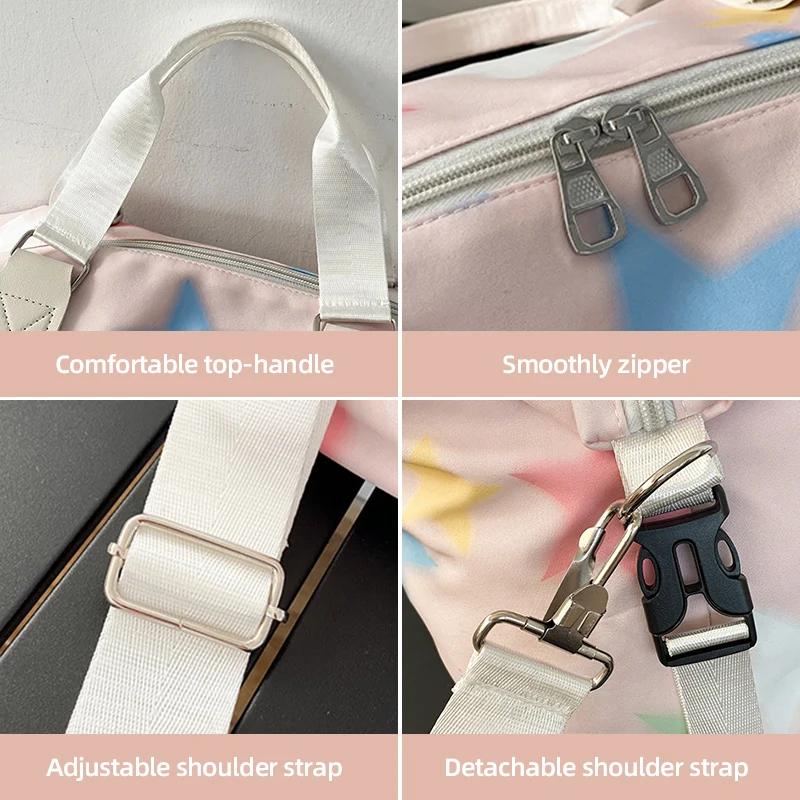 Bolsa de Yoga deportiva Star, bolsas de gimnasio y Fitness, bolso de viaje con bolsa de mano para senderismo al aire libre en seco y húmedo, cartera de mano para la noche - imagen 5