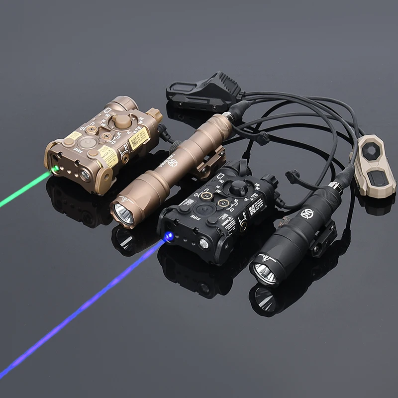 NGAL-indicador láser totalmente metálico, puntero IR de punto rojo, verde y azul, tácticas de puntería, luz LED blanca de explorador, antorcha Airsoft Surefir M300M600 - imagen 5