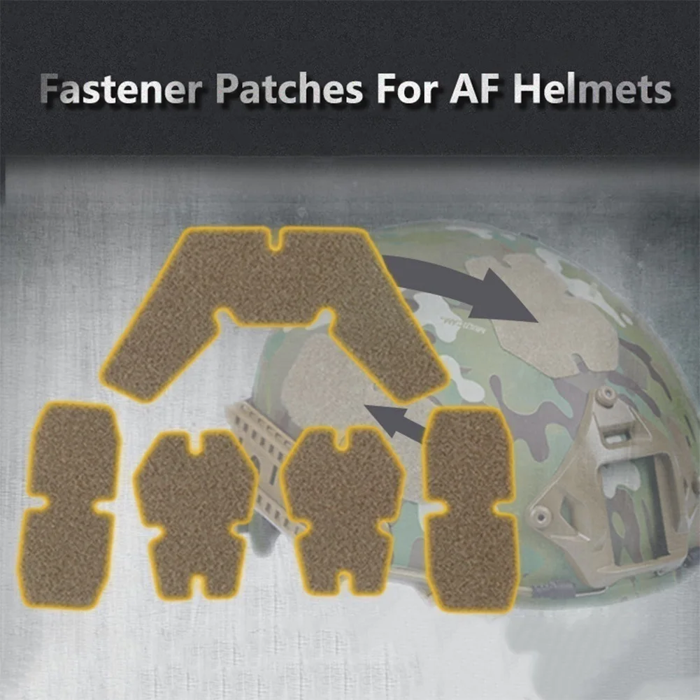 Parches para casco Airsoft, accesorios adhesivos con gancho y bucle para cascos AF, casco táctico, pegatina adhesiva trasera para el cabello DIY - imagen 2