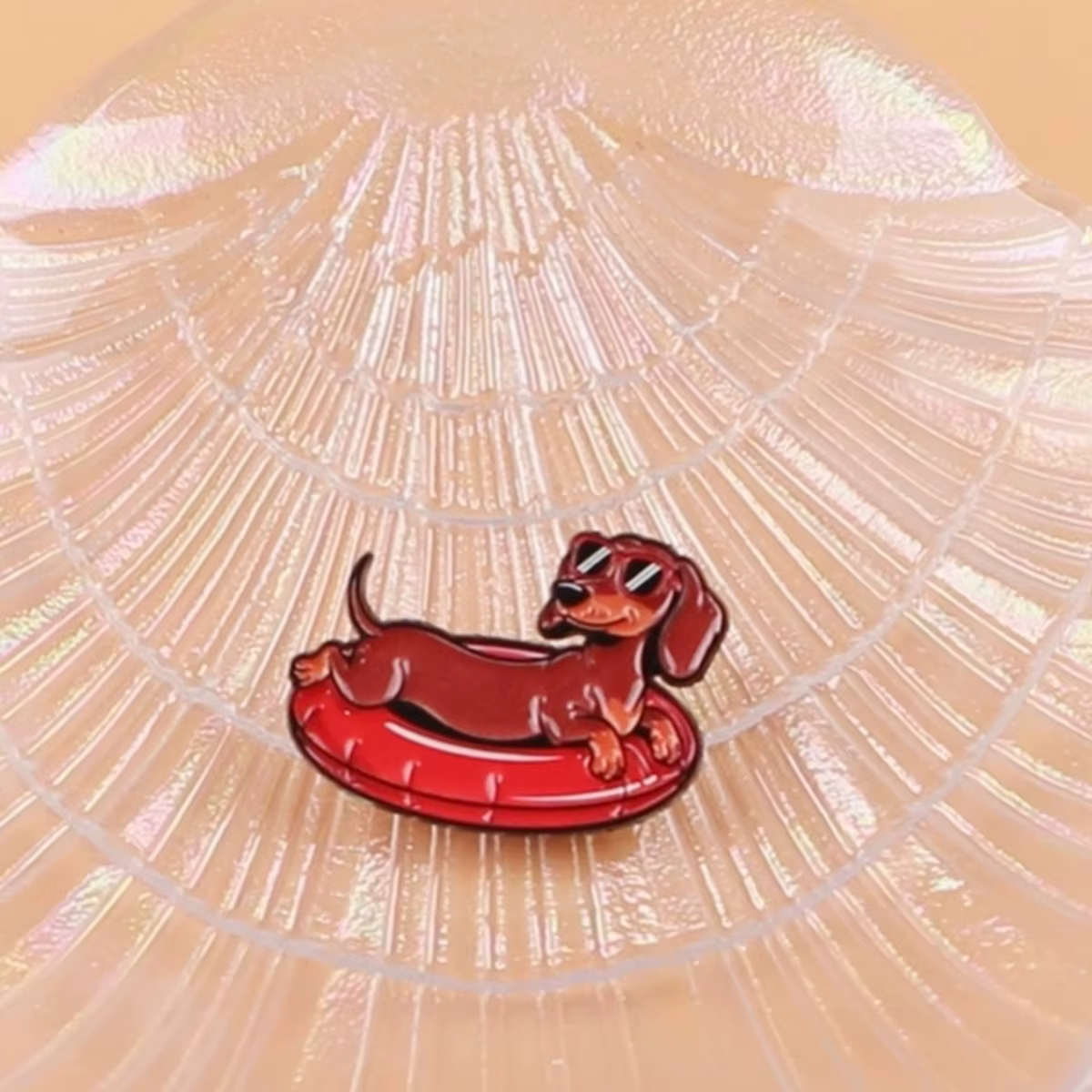 Pin esmaltado perro salchicha – Broche metálico para solapa o mochila - imagen 2