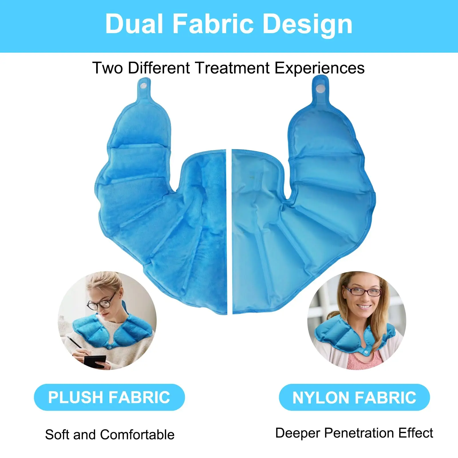 Bolsa de hielo para aliviar el dolor de espalda superior del cuello y hombros, terapia de envoltura de hielo de gel para el cuello para manguito rotador, lesión, hinchazón muscular - imagen 2