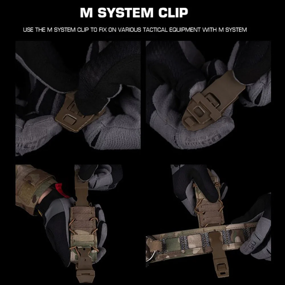 Bolsa táctica para revistas V2 Gen 2 Tiger, bolsa para pistola Mag de 9MM, bolsas para linterna Molle, soporte para antorcha, funda para cuchillo Airsoft de caza - imagen 4