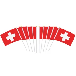 Bandera nacional Suiza de mano – Estandarte país europeo