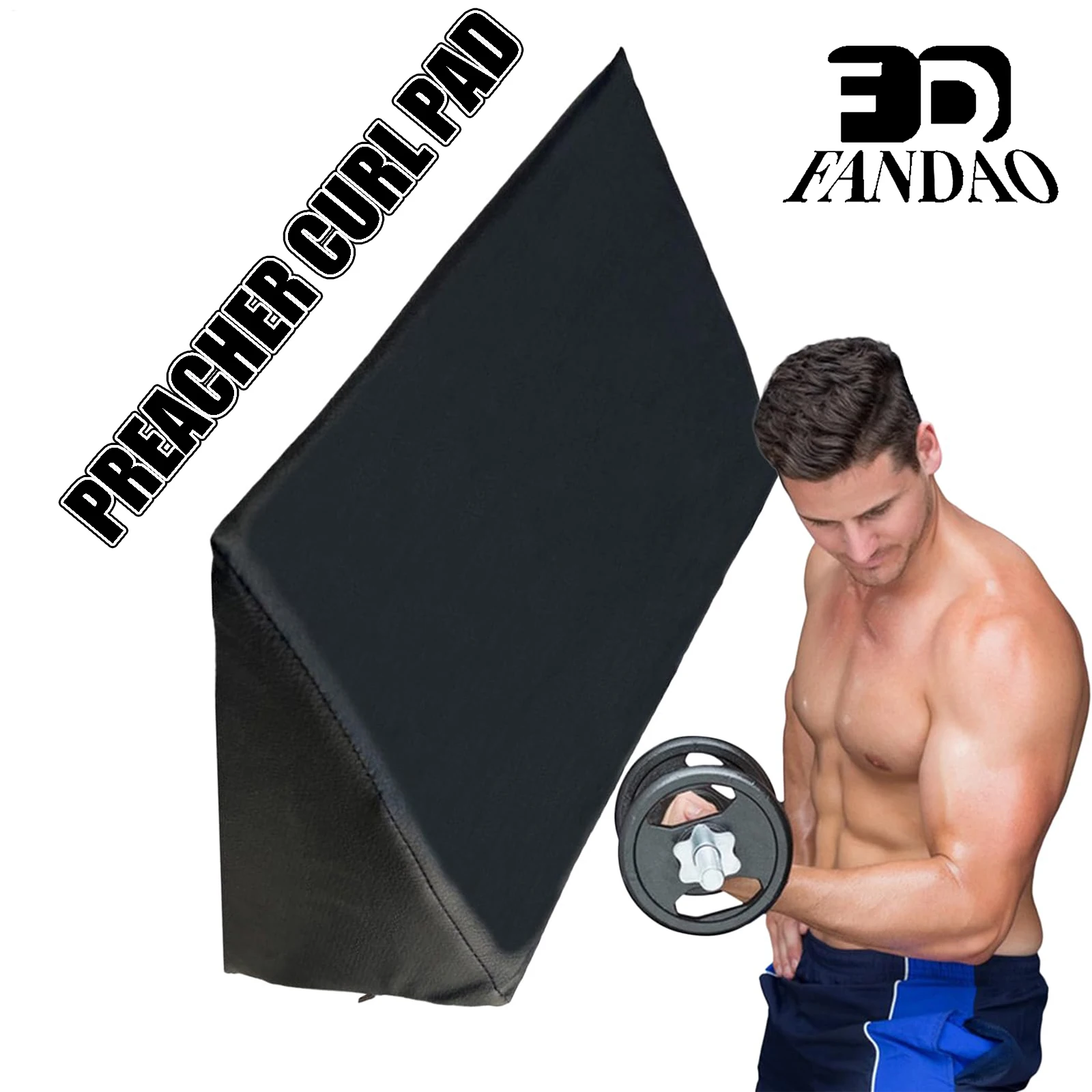 Preacher Curl Pad Soporte de brazo sentado 19,69x11,02x6,3 pulgadas Equipo de entrenamiento de bíceps para levantamiento de pesas Herramienta para el hogar de fuerza acolchada