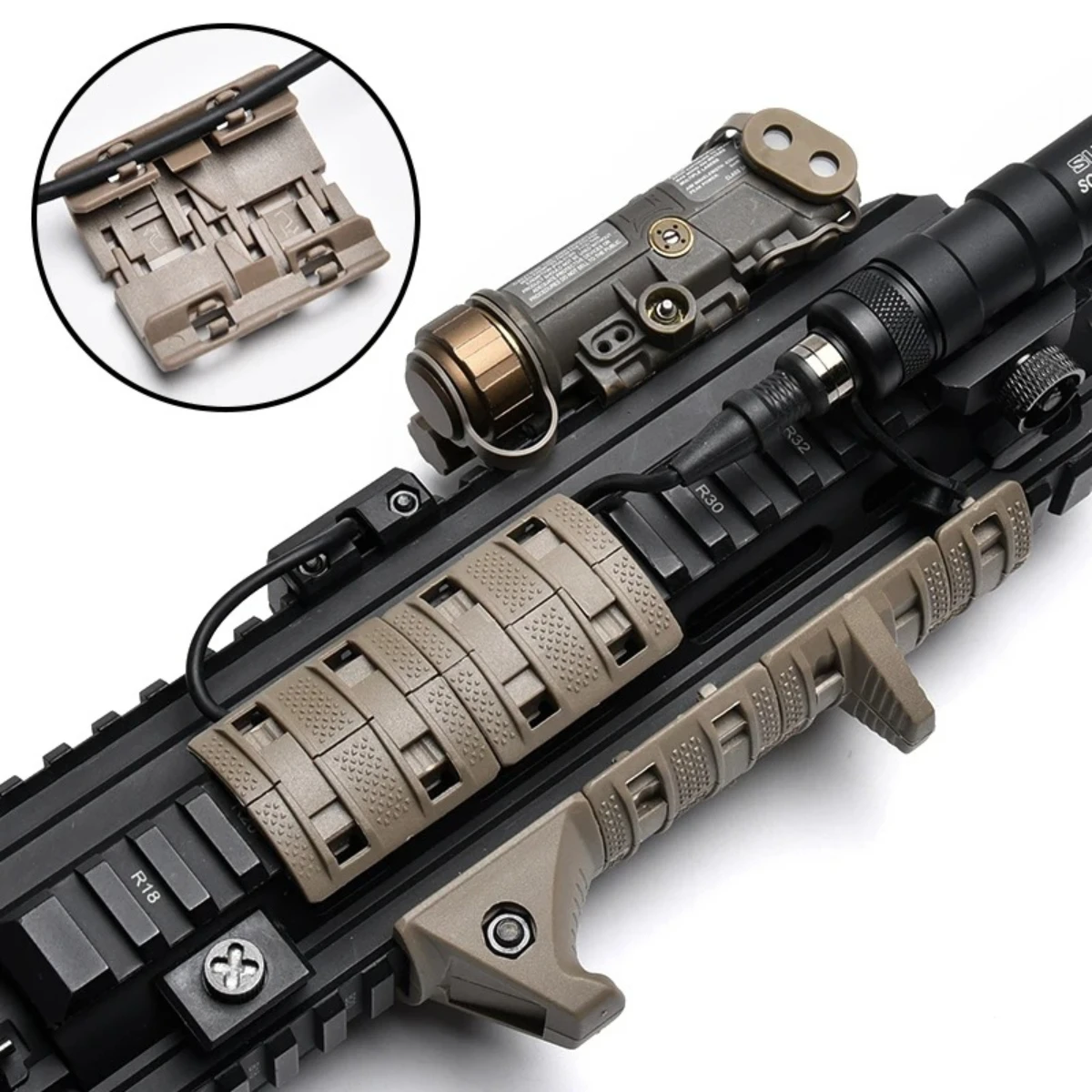 Kit de parada de mano XTM, Kit de parada de mano, paneles de riel mejorados XTM, cubiertas de riel Picatinny, soporte de agarre para riel de guardamanos de 20MM - imagen 5