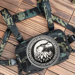 Parche táctico Eagle con velcro – Insignia moral para mochila