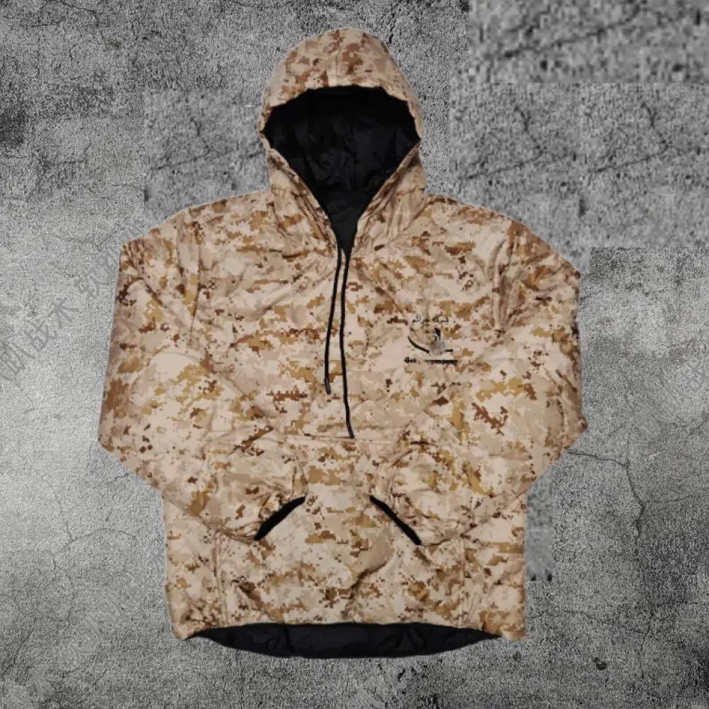 Chaqueta de algodón con capucha táctica impermeable y cálida con tapa de doble cara para exteriores Chaqueta de algodón de terciopelo cálida eficiente AOR1 - imagen 5