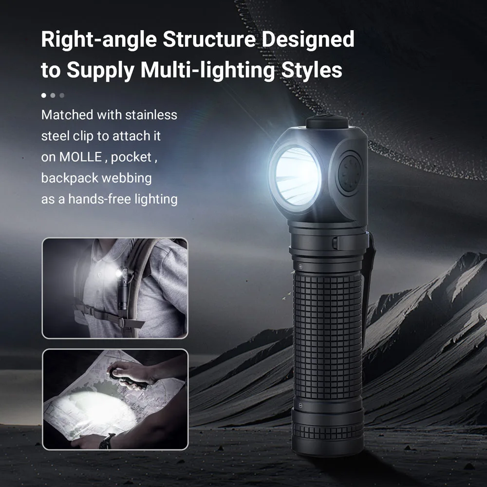 Nextorch P10 Mini linterna táctica luz de esquina multifunción señal de flash roja y azul luz ángulo derecha linterna led industrial edc - imagen 3