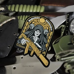 Parches de gancho y bucle de PVC 3D "BOOGEYMAN BABAYACA" para ropa, emblema de moral táctico, pegatina para mochila del ejército militar