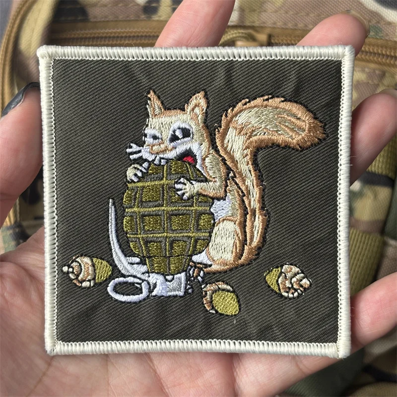 Parche bordado "esquillas y granadas de mano", insignias de moral táctica para ropa, parches militares con gancho, pegatinas para mochila - imagen 5