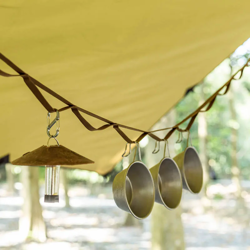 OneTigris cuerda para acampar al aire libre cordón colgante con bucles cosidos para acampar senderismo herramientas para mochilero artículos esenciales de viaje - imagen 2