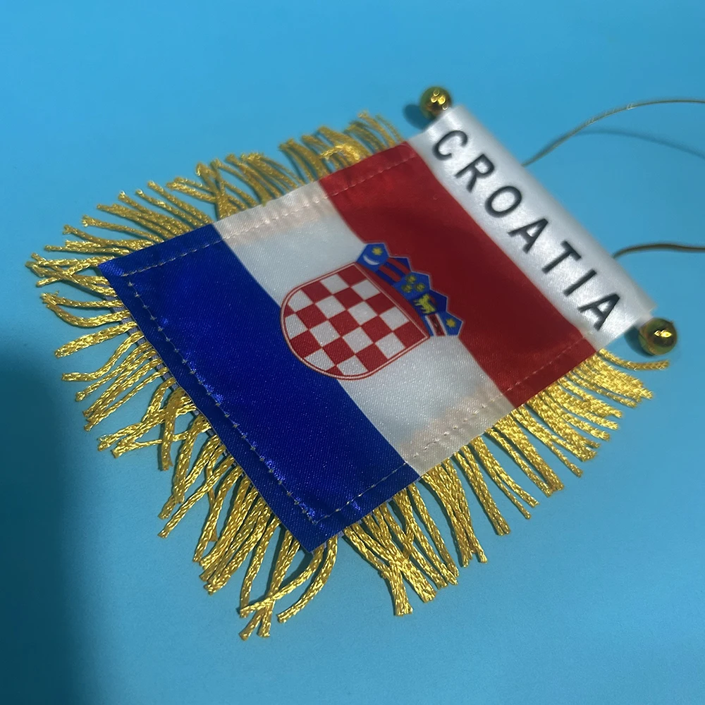 Bandera Croacia SKY FLAG doble cara para ventana de coche - imagen 4