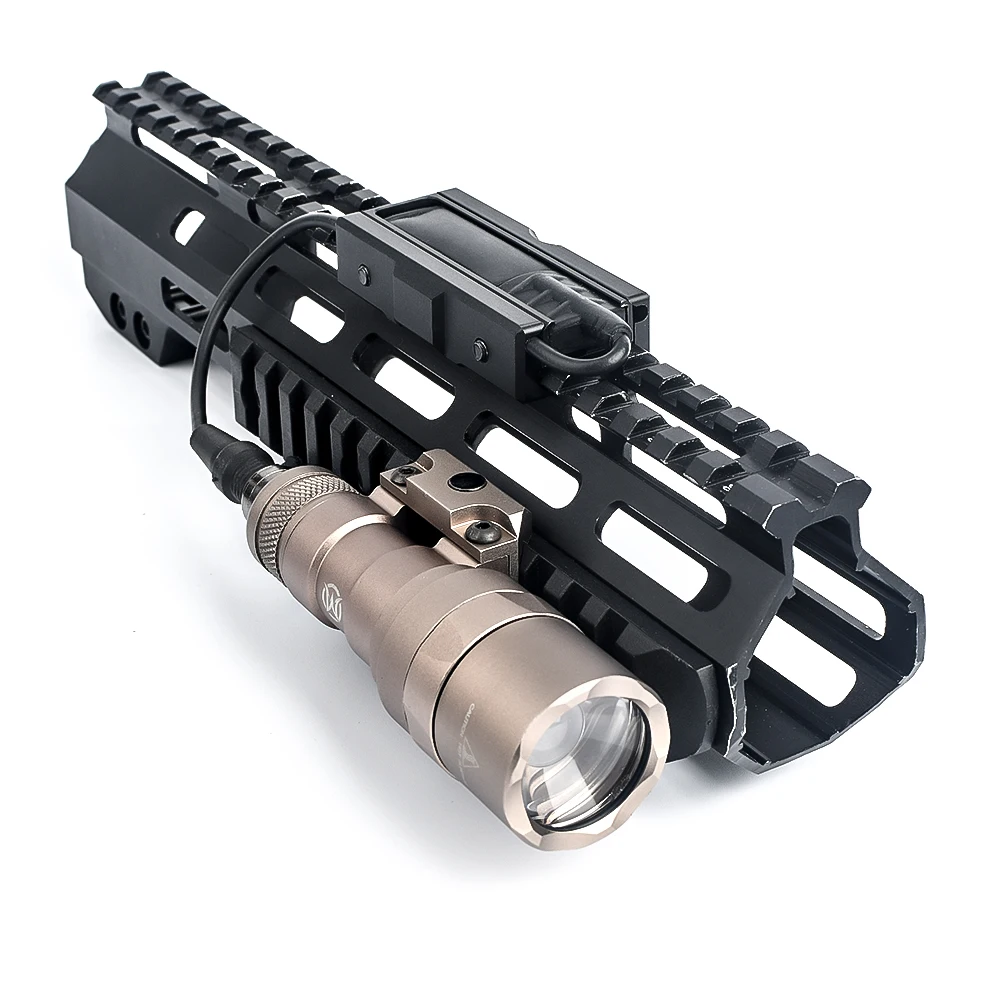 Accesorios tácticos interruptor remoto ranura de montaje para SF linterna M300 M600 PEQ DBAL-A2 M-LOK Keymod Rail Panel de bolsillo caza - imagen 4