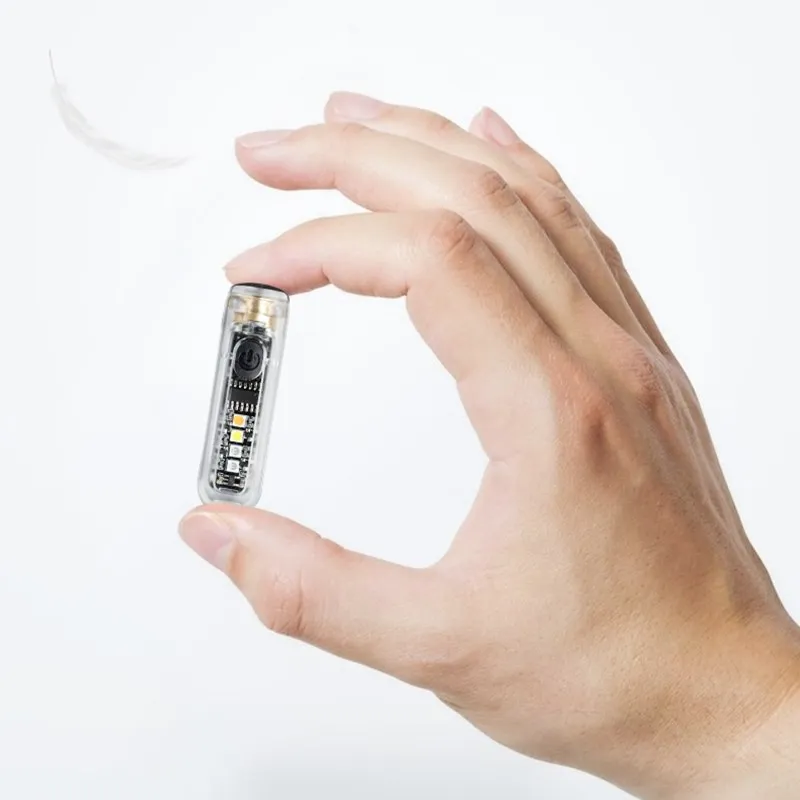 Mini llavero linterna LED recargable USB impermeable alta potencia - imagen 2