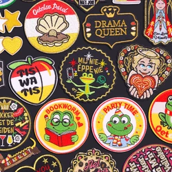 Parches bordados completos con emblema de Oeteldonk de Países Bajos, parches para planchar para ropa DIY, parche decorativo de rana de Carnaval de Países Bajos