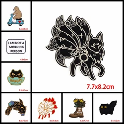 Prajna parches bordados zorro y ballena para ropa