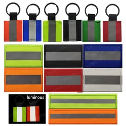 Parche reflectante Reflector de seguridad, apliques de Chevron, tira de marcador de motorista, insignias luminosas para bolsa de ciclismo, accesorios para sombrero, llavero