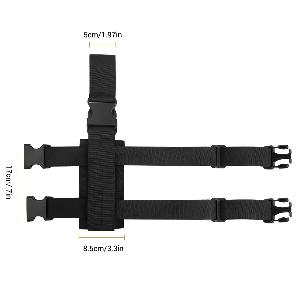 Panel de plataforma de pierna caída Molle táctico, adaptador de placa de funda de pistola, funda de pistola Universal, bolsa de revista de caza, Panel de aparejo de muslo - imagen 3