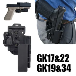 Táctico IPSC mano derecha nivel 3 llevar rápido O WB funda de pistola cinturón funda soporte de pistola para Airsoft Gk 17 19 22 34 pistola