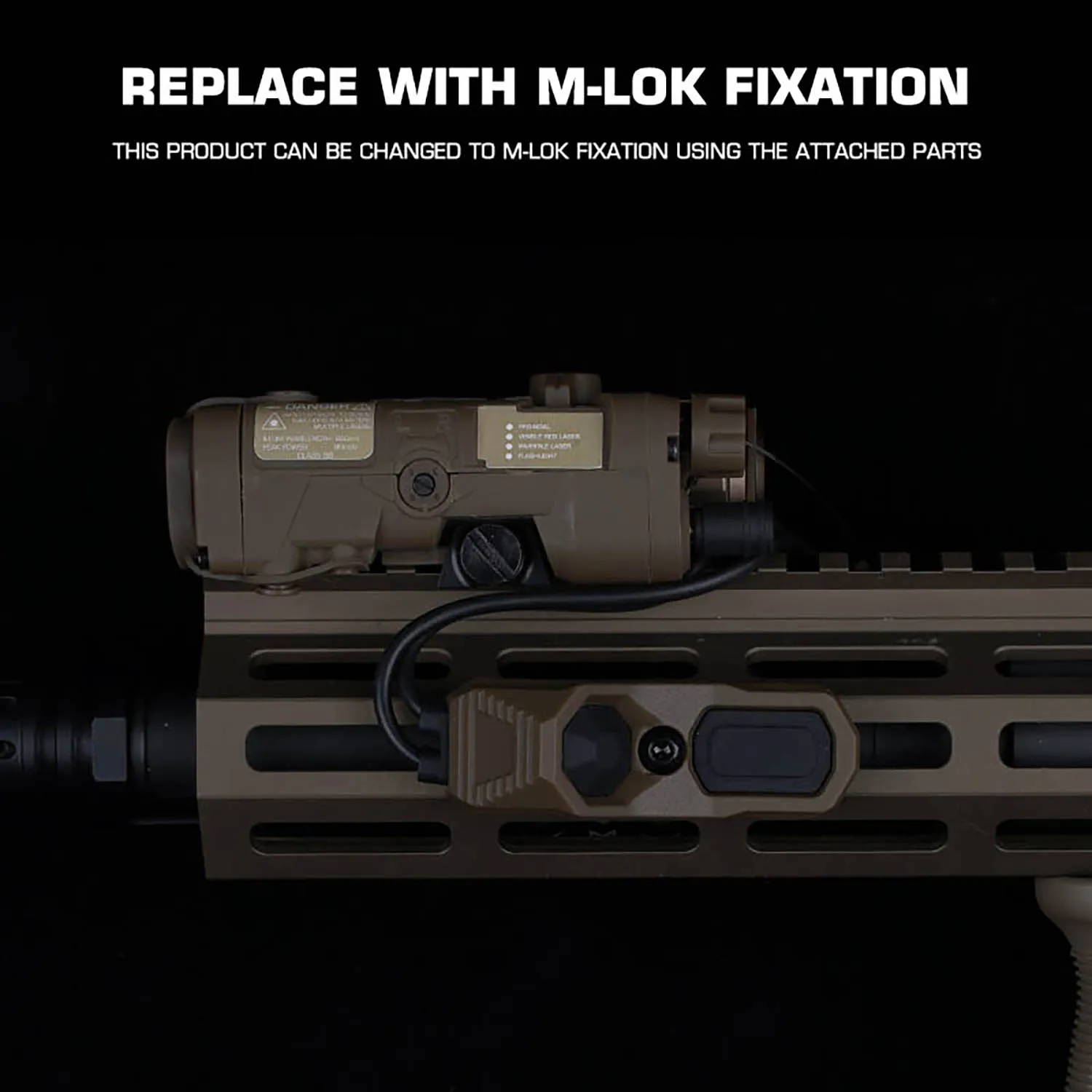 Doble cable remoto interruptor doble AXON Pro Picatinny Mlok SF luz arma linterna 2,5mm grúa láser DBALPEQ interruptor - imagen 4