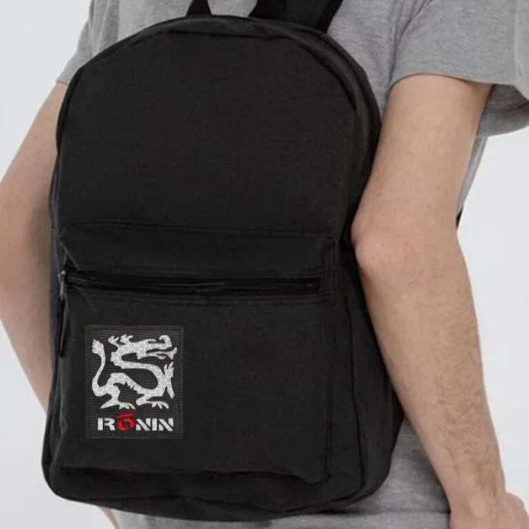 Insignia de moral con logotipo de dragón Ronin, parches de gancho y bucle, parche reflectante para ropa, brazalete, mochila de dragón negro, pegatinas tácticas - imagen 4